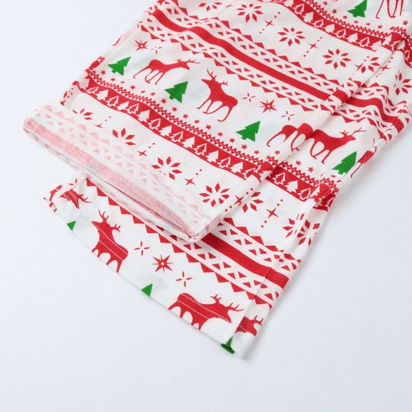 Matching Striped Winter Christmas Family Pajamas PJs Reindeer Mix & Match - Picture 10 of 13